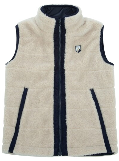 WoolLand Nusfjord Fleece Vest Barn Beige 134 140