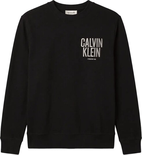 Calvin Klein Jeans Ls 350Terry Eu Bold Clvn Kln Cn   Black   XS