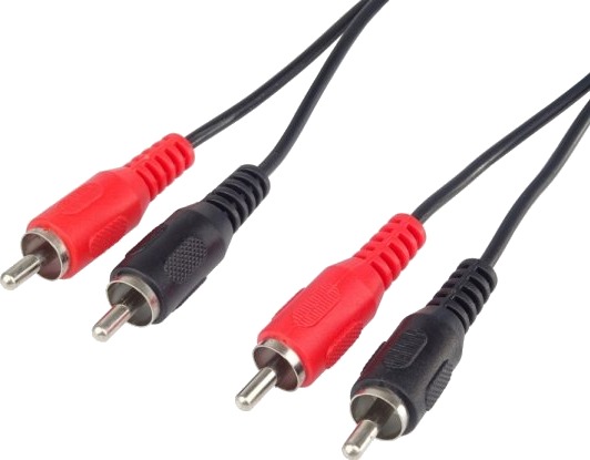 Premiumcord Kjackcmm2-15 2 X Rca Hankoppling 2 X Rca Hankoppling 15 M Svart Röd