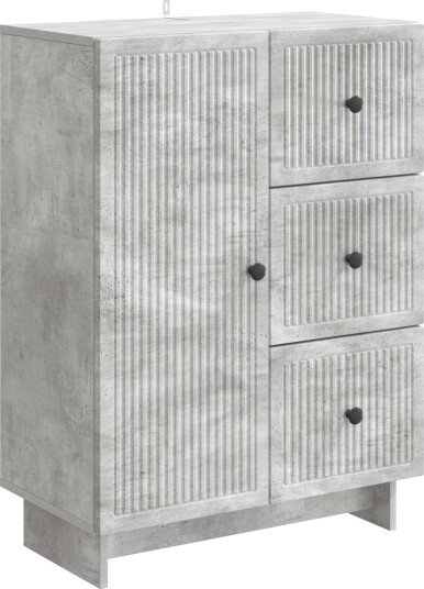 Serviesskap Betonggrå 66 x 34,5 x 90 cm Konstruert tre Serviesskap Betonggrå 66 x 34,5 x 90 cm Konstruert tre