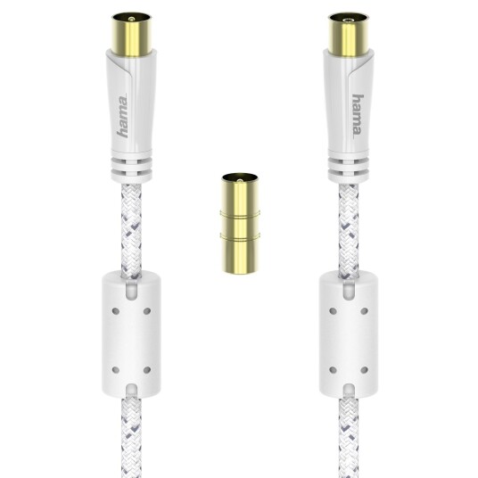 Hama antennekabel 120 dB hvit/5 m