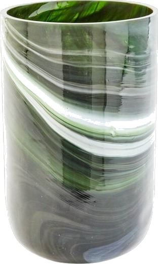 Pols Potten Marbled vase i marmorert glass M 30 cm mørkegrønn Pols Potten Marbled vase i marmorert glass M 30 cm mørkegrønn