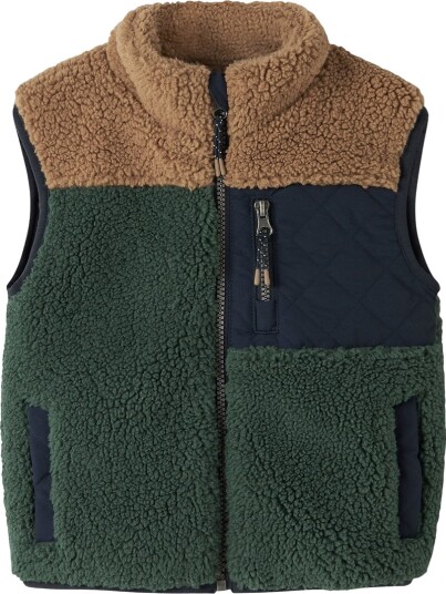 Name It Nmmmacey Teddy Vest Block Green 92