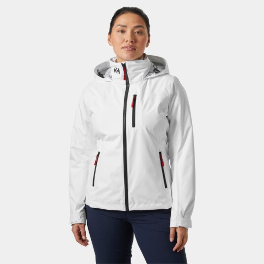 Helly Hansen Crew Mellomlags Seilerjakke Med Hette 2.0 Dame Hvit Xs