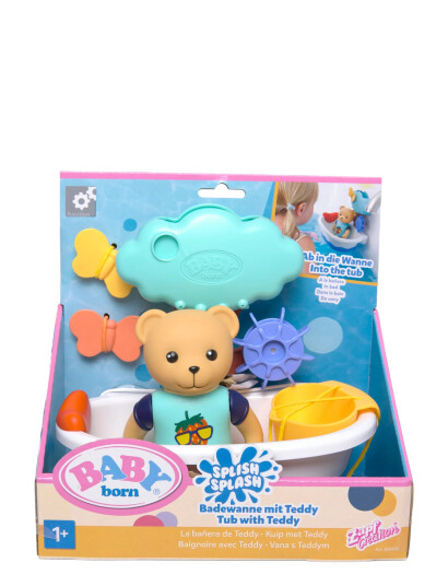 BABY born Baby Born Splish Splash Tub With Teddy - White - ONE SIZE
