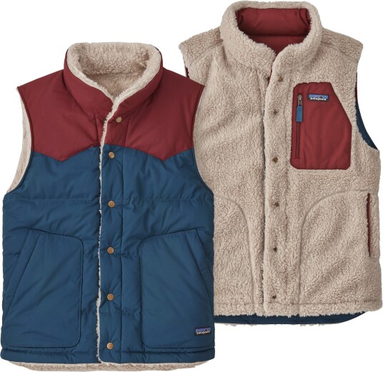Patagonia Reversible Bivy Down Vest Herre Tidepool Blue XL