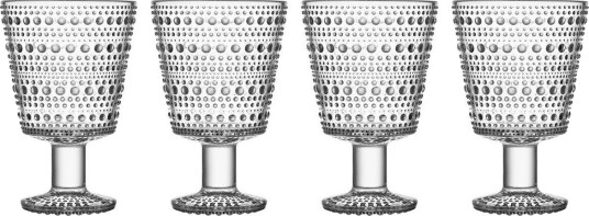 iittala Kastehelmi drikkeglass p? fot 26 cl 4-stk. Klar iittala Kastehelmi drikkeglass p? fot 26 cl 4-stk. Klar