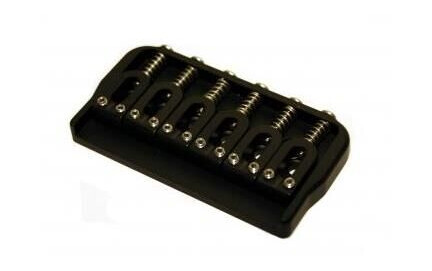 Hipshot Fixed Guitar Bridge For 6-String, .175" / 4.5 Mm - Svart