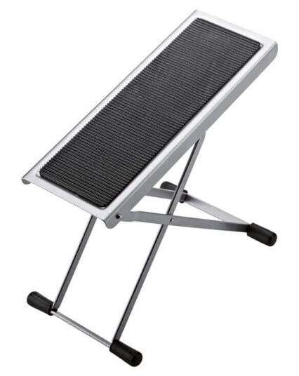 K&M 14670 Footrest, Nickel-Colored Height-Adjustable To 6 Positions. K&M 14670 Footrest, Nickel-Colored Height-Adjustable To 6 Positions.
