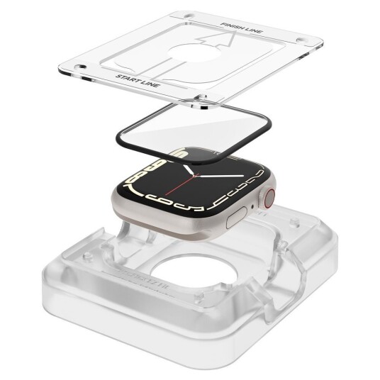 Spigen Proflex Ez Fit Apple Watch 8/7 (41mm) 2-Paks Skjermbeskytter - Gjennomsiktig