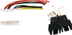 Deltaco Adapterkabel 4-PIN til 4x3-PIN Viftestrøm Gult/Svart/Hvit/Rød Deltaco Adapterkabel 4-PIN til 4x3-PIN Viftestrøm Gult/Svart/Hvit/Rød