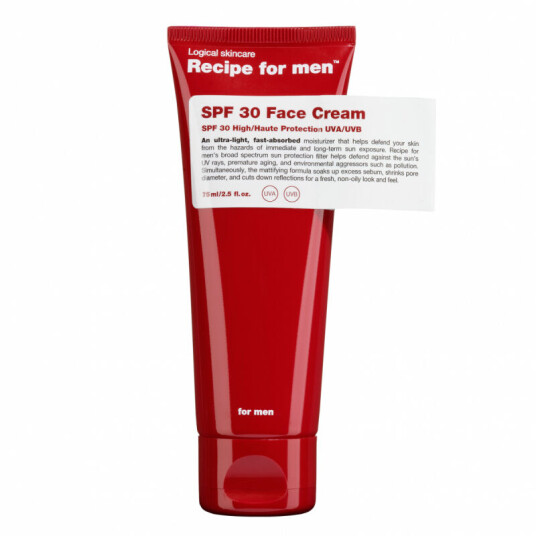 Recipe For Men Fuktighetsgivende Ansiktscreme med SPF30, 75 ml