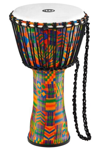 Meinl Padj2-M-F Travel Rope Djembe 10" Kenyan Quilt