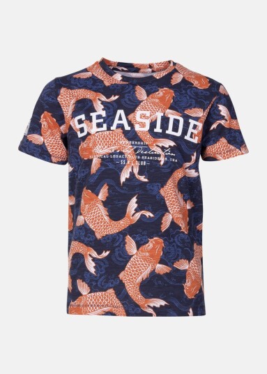 Seaside Sushi Tee Jr Navy/Red 100 T Shirts Seaside Sushi Tee Jr Navy/Red 100 T Shirts