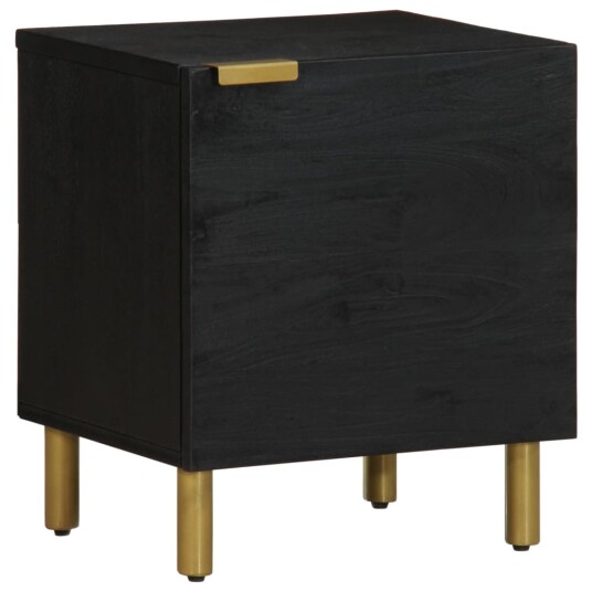  Nattbord svart 40x33x46 cm heltre mango 8721158447371