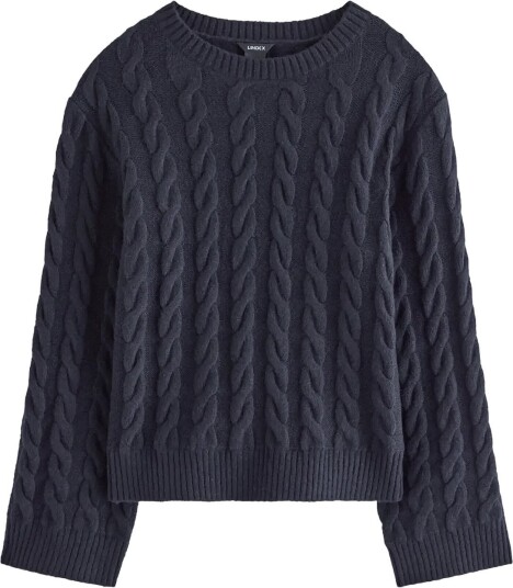 Lindex Cable Knit Jumper DARK BLUE S