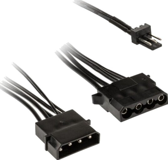 Kolink 3-Pins Vifte Strømadapter Til 2× 4-Pins Molex 245 Mm Svart Kolink 3-Pins Vifte Strømadapter Til 2× 4-Pins Molex 245 Mm Svart