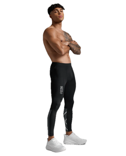 2xu Light Speed React Comp Tights Black/white Reflective L