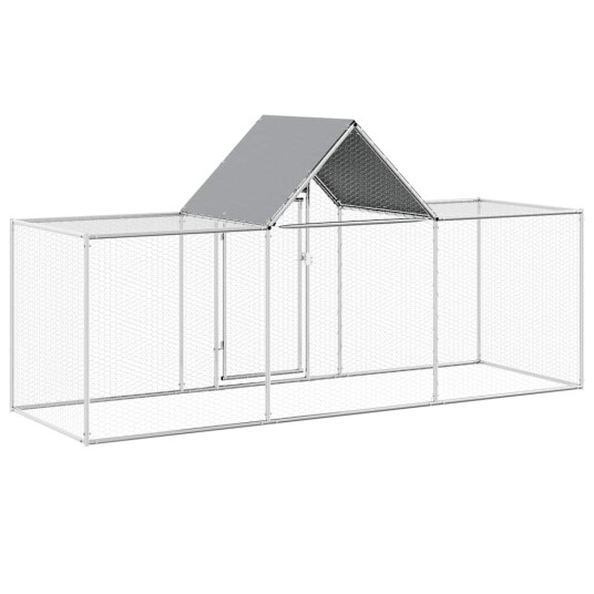 Vidaxl Hønsehus 3X1X1.5 M Galvanisert Stål Vidaxl Hønsehus 3X1X1.5 M Galvanisert Stål