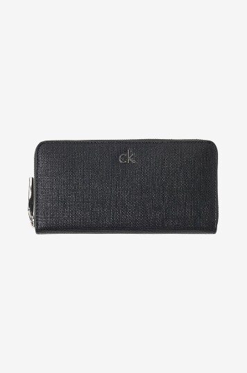 Calvin Klein Lommebok CK Daily Large Zip Around_tex Svart