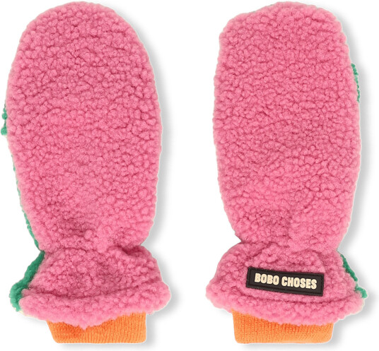 Bobo Choses Color Block Sheepskin Mittens Bobo Choses Pink 134 Bobo Choses Color Block Sheepskin Mittens Bobo Choses Pink 134