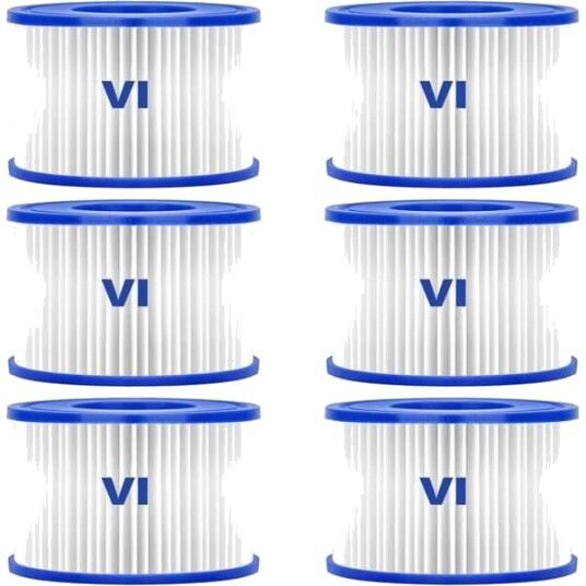Sosayet Bestway 58323 Bassengfilter 6 pakning erstatningsfilterelementer for Type VI Spa filtre Lay Z Spa