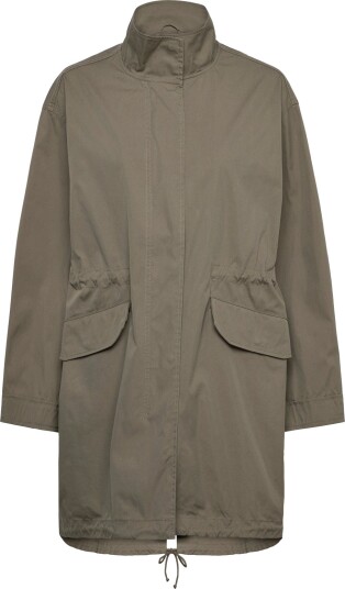 Weekday Oversized Funnel Neck Canvas Parka Khaki green M Weekday Oversized Funnel Neck Canvas Parka Khaki green M