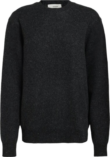 Annarr Anrragi Ls Knit Wool Crew Neck Grey S