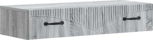 vidaXL Vegghengt Sidebord Grå sonoma 87,5 x 34,5 x 17 cm