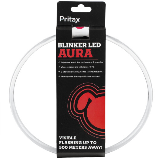 Pritax LED Halsbånd Aura 8 mm 35-60 cm Rød
