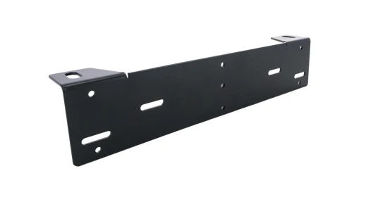 Skiltbrakett i sort alu med pulverlakk For ekstralys eller LEDbar til alle bile Skiltbrakett i sort alu med pulverlakk For ekstralys eller LEDbar til alle bile