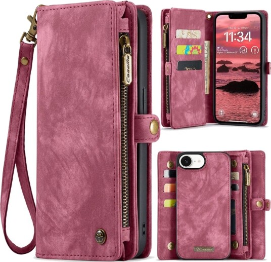 CaseMe Vintage 2-i-1 (iPhone 17e/16e) Rød