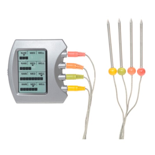 Termometer elektrisk med 4 følere Termometer elektrisk med 4 følere