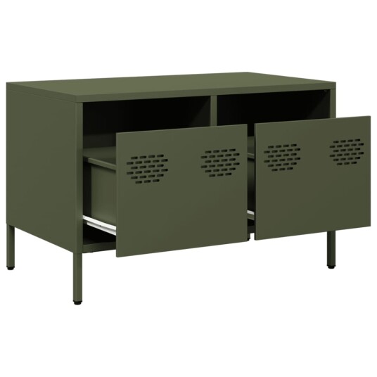 TV-benk olivengrønn 68x39x43,5 cm kaldvalset stål 8721102929939 TV-benk olivengrønn 68x39x43,5 cm kaldvalset stål 8721102929939