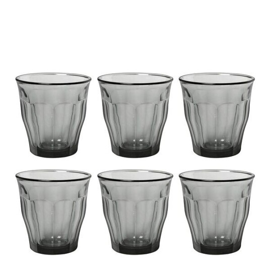 Duralex   Picardie vannglass 25 cl 6 stk grå