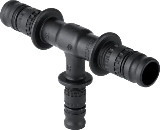 20 x 20 x 16 mm Press-T-stykke PVDF Mepla 20 x 20 x 16 mm Press-T-stykke PVDF Mepla