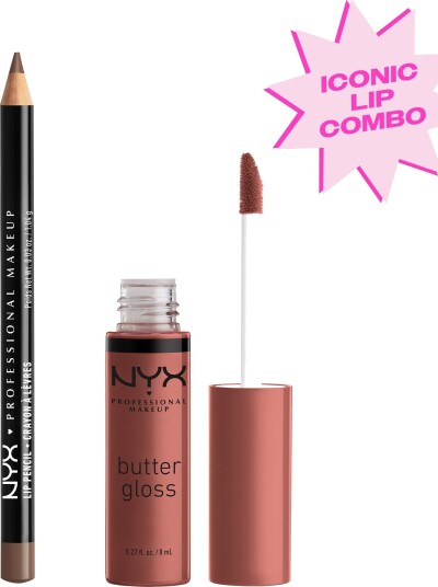 NYX PROFESSIONAL MAKEUP Butter Special Lip Combo 820 Espresso + 16 Pra