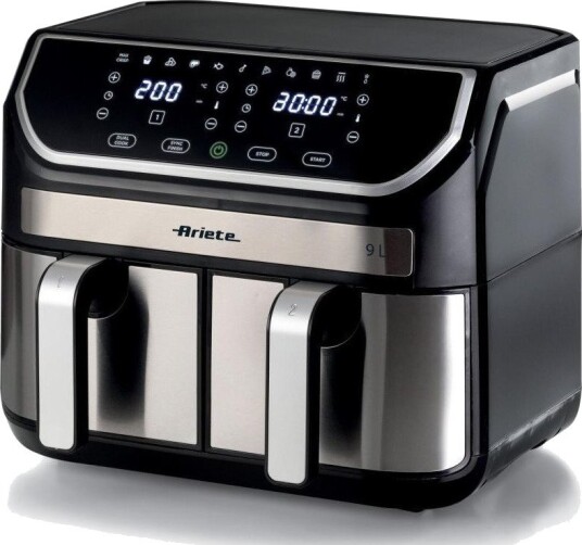 Ariete 4625 Dobbel Airfryer 9L 1800W med Dobbelt Kurv Ariete 4625 Dobbel Airfryer 9L 1800W med Dobbelt Kurv