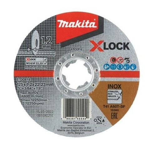 Makita 125 mm Skjæreplate for Metall A60T - Elektroverktøy Tilbehør