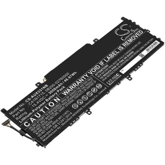 Asus UX331UA-1B batteri (3050 mAh 15.4 V, Sort)