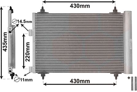 VAN WEZEL 40005209 Kondensator, klimaanlegg