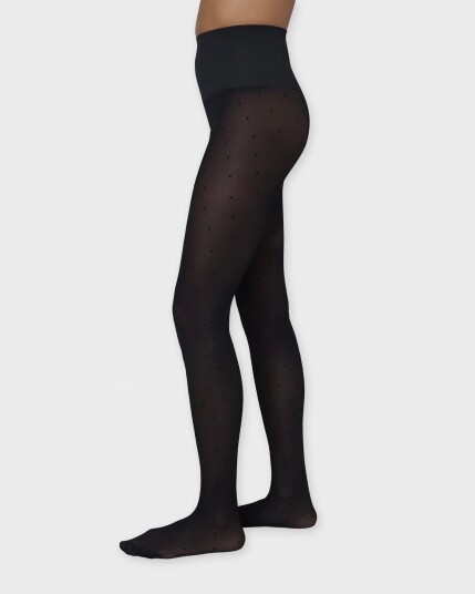 Swedish Stockings Doris Dot Tights  Black  S