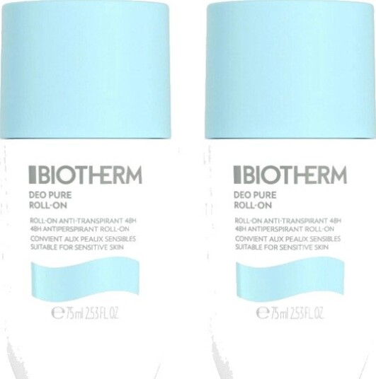 2-pack Biotherm Deo Pure Antiperspirant Roll-On 75ml