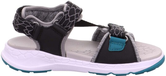 Superfit Criss Cross Sandaler Black/Green Str. 28