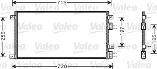 Kondensator, klimaanlegg VALEO 818037 Kondensator, klimaanlegg VALEO 818037