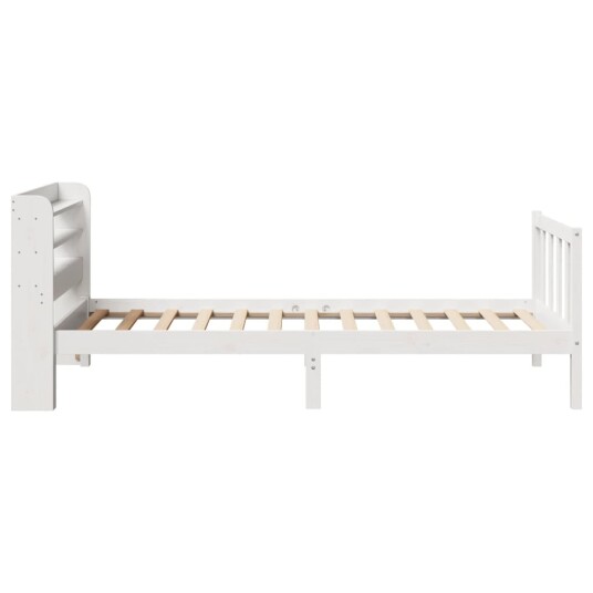 Sengeramme uten madrass hvit 90x190 cm heltre furu 3306567 Sengeramme uten madrass hvit 90x190 cm heltre furu 3306567
