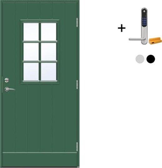 Ytterdør Swedoor Advance-Line Classic Bizet med Yale Doorman Classic Home