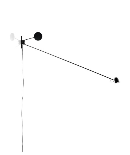 Luceplan Motvekt Vegglampe Sort