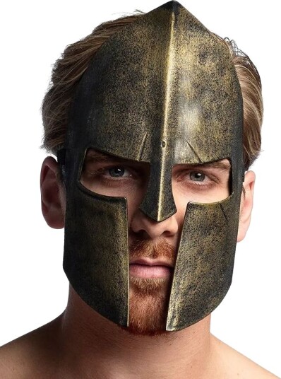 Gyllen Spartansk Maske