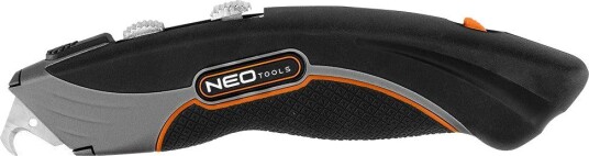 NEO Tools Universalkniv 63-700 Med Trapes- Og Krokblad Metallhus, 6 Blader NEO Tools Universalkniv 63-700 Med Trapes- Og Krokblad Metallhus, 6 Blader